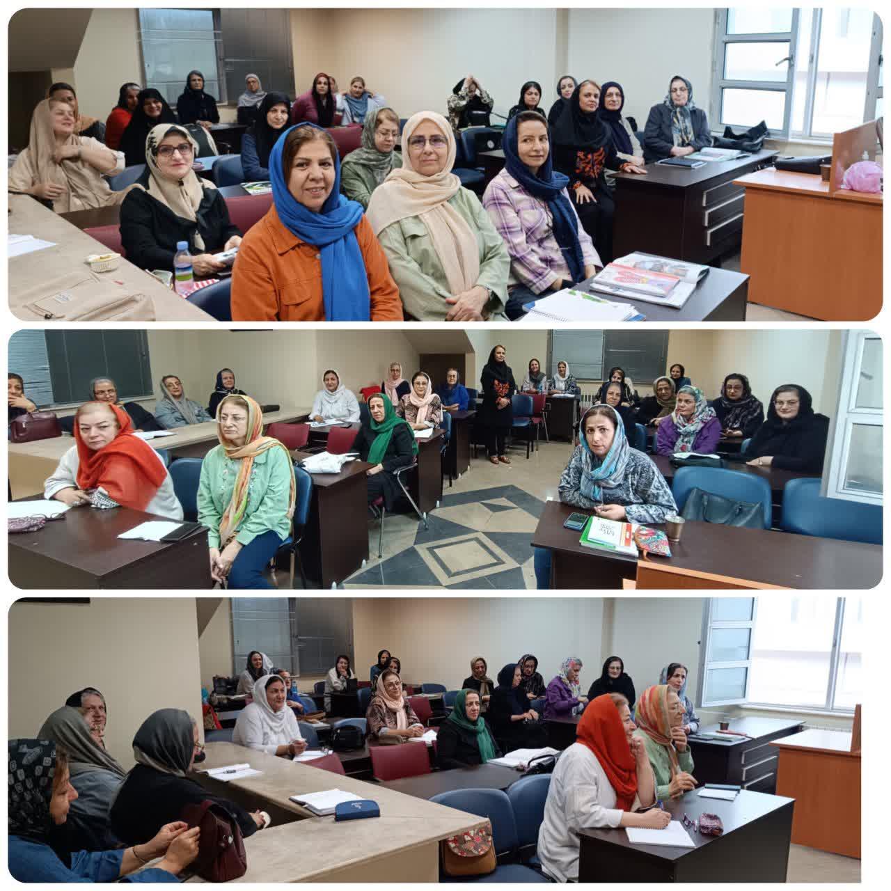مشارکت پر شور بانوان بازنشسته گیلانی در کلاس زبان انگلیسی خانه امید رشت