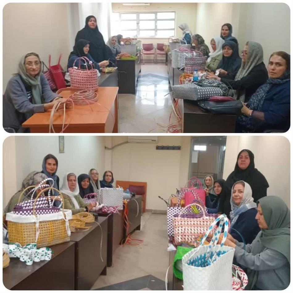 آموزش هنر تسمه بافی به بانوان بازنشسته گیلانی